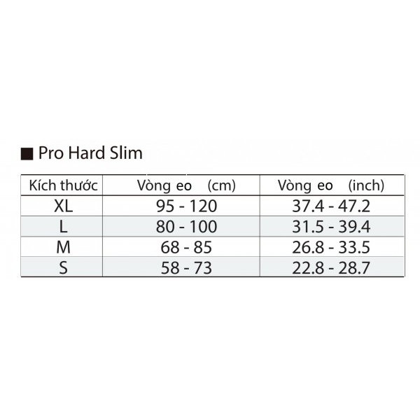 ĐAI LƯNG PRO HARD SLIM NHẬT BẢN ( tặng kèm 4 miếng dán giảm đau