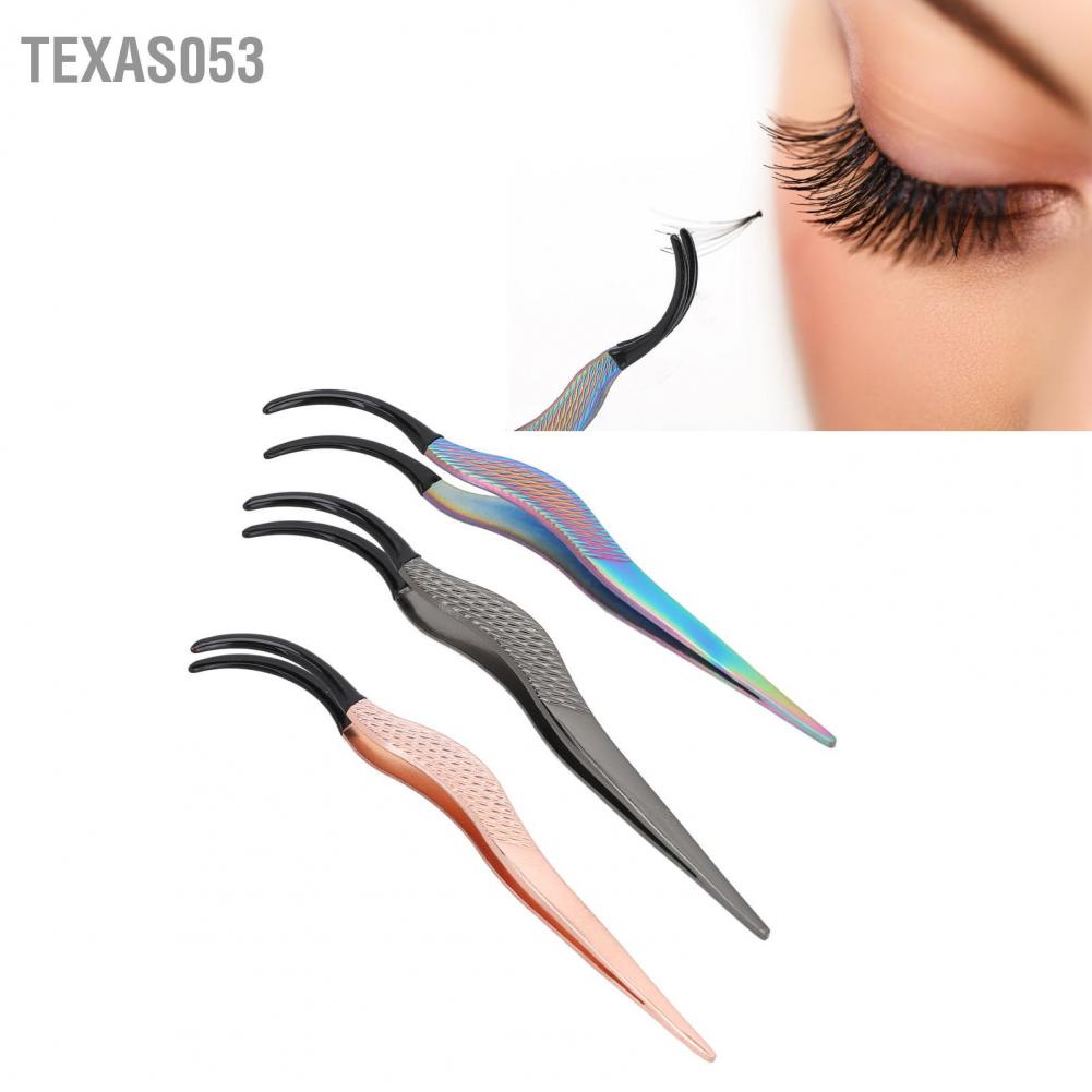 [Hàng mới về] Nhíp nối mi bằng thép không gỉ chuyên dụng đầu cong