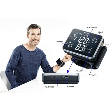Máy đo huyết áp điện tử cổ tay cảm ứng Beurer BC58 - Beurer BC58 [Bảo hành 3 năm]