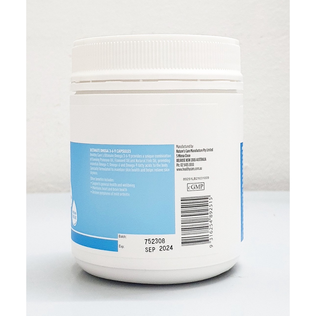 Viên uống Healthy Care Ultimate Omega 369 chai 200 viên từ úc