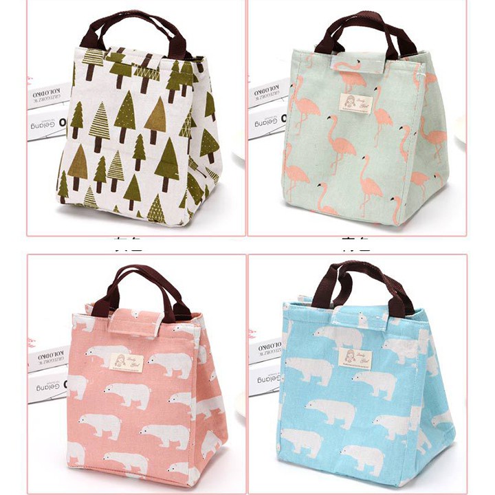 Túi giữ nhiệt đựng thức ăn để cơm đi chợ làm văn phòng hình thú cá gấu 88320