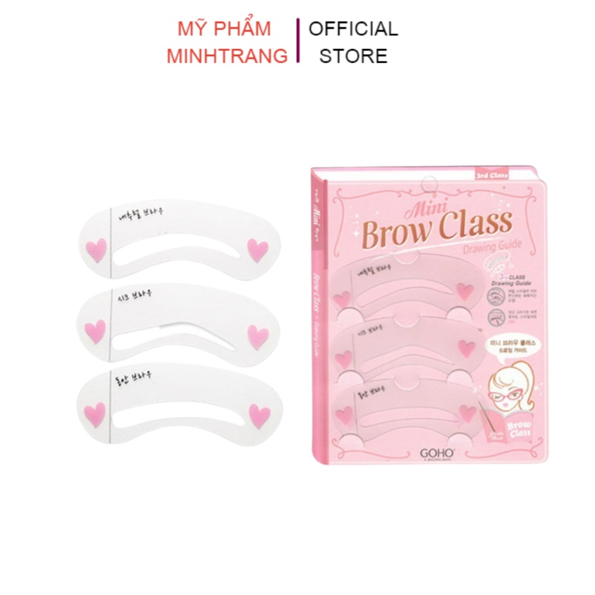 Khuôn Kẻ Lông Mày Mini Brow Class Bộ 3 Kiểu,khuôn vẽ chân mày kiểu dáng trẻ trung,tự nhiên và vô cùng tiện lợi