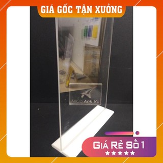 [Mica Việt Nam] [Giá Gốc Tận Xưởng] Combo 3 Bảng Menu Thực Đơn Mica A4 Dọc Đế Các Màu