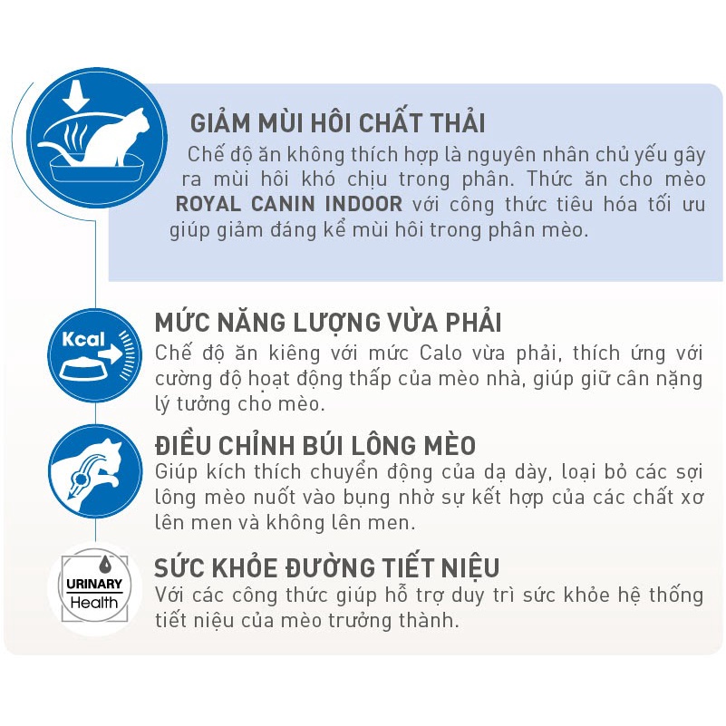 400g Hạt mèo Indoor 27 Royal Canin Mèo trên 12 tháng tuổi môi trường ít vận động trong nhà nhập Pháp
