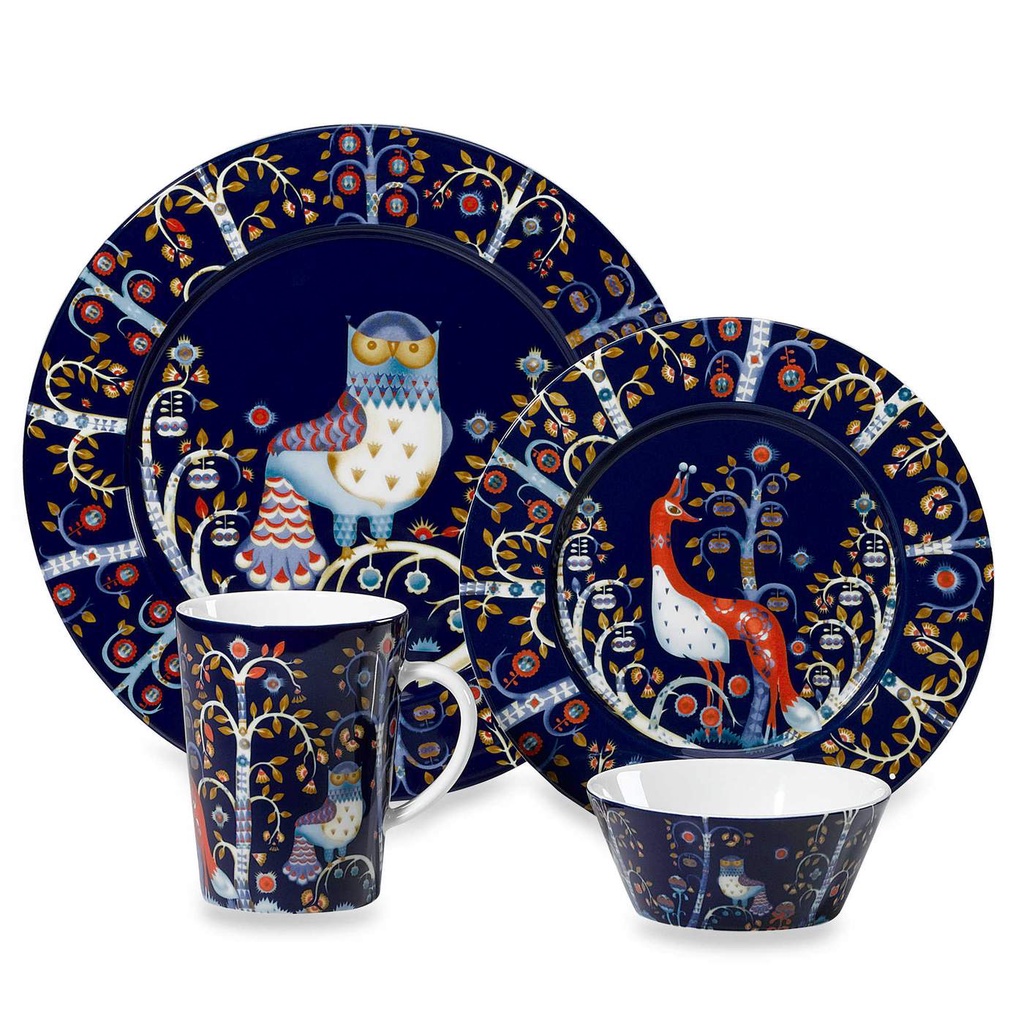 Bát tô sứ Taika Iittala Họa tiết xanh