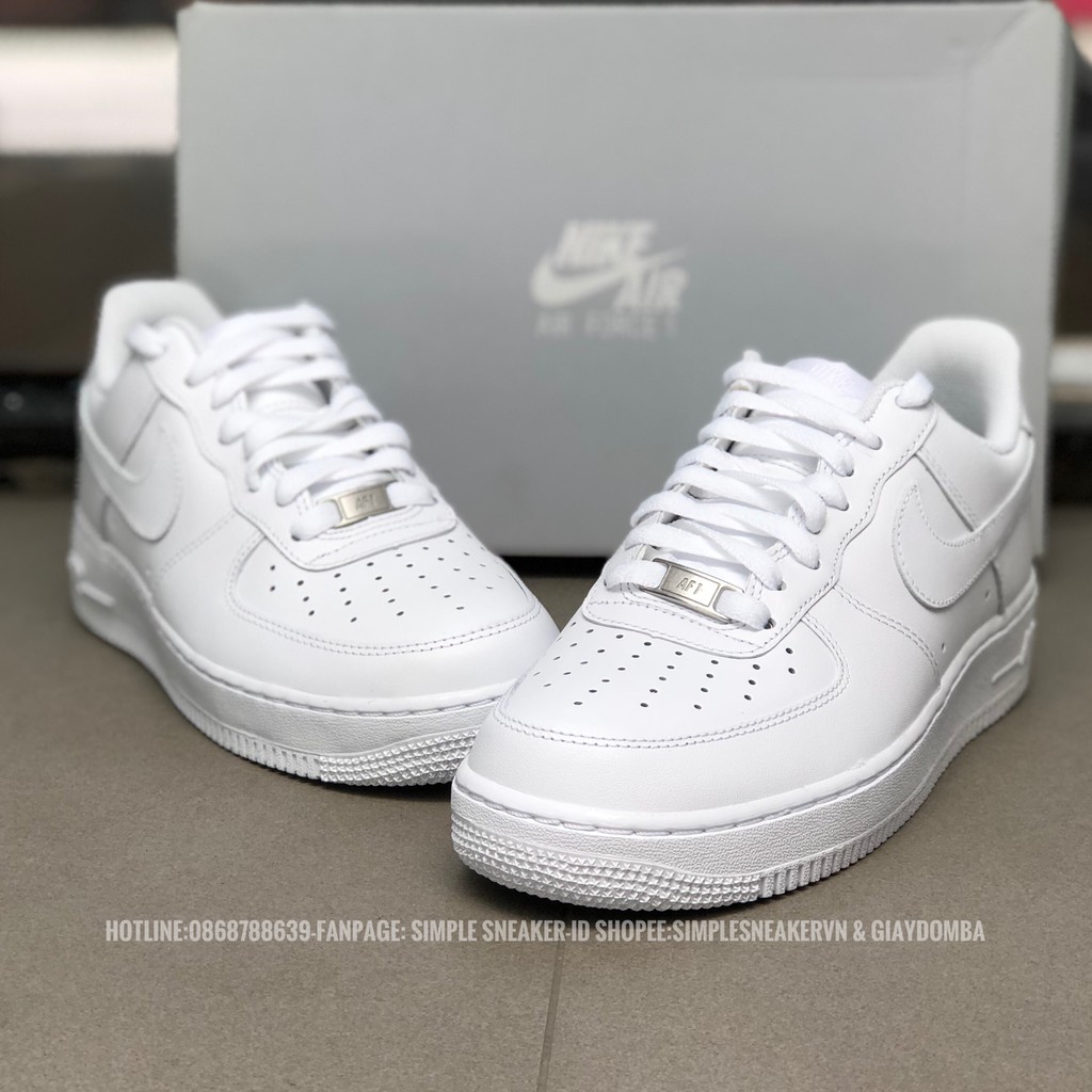 Giày Nike Air Force 1💙FREESHIP💙[AF1_Auth] Nike AF1 All White Chuẩn Auth Fullbox- Giày Sneaker Chính Hãng- Simple Sneaker