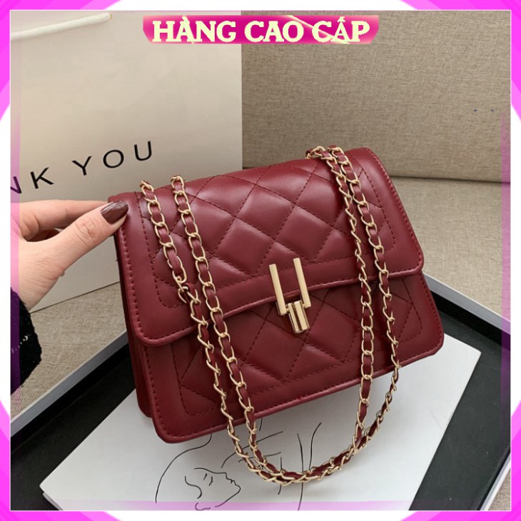 ❤𝑭𝑹𝑬𝑬𝑺𝑯𝑰𝑷 ❤ Túi xách Túi đeo chéo nữ Da PU trần trám Màu đỏ đen trắng Cao cấp công sở đi chơi dự tiệc | BigBuy360 - bigbuy360.vn