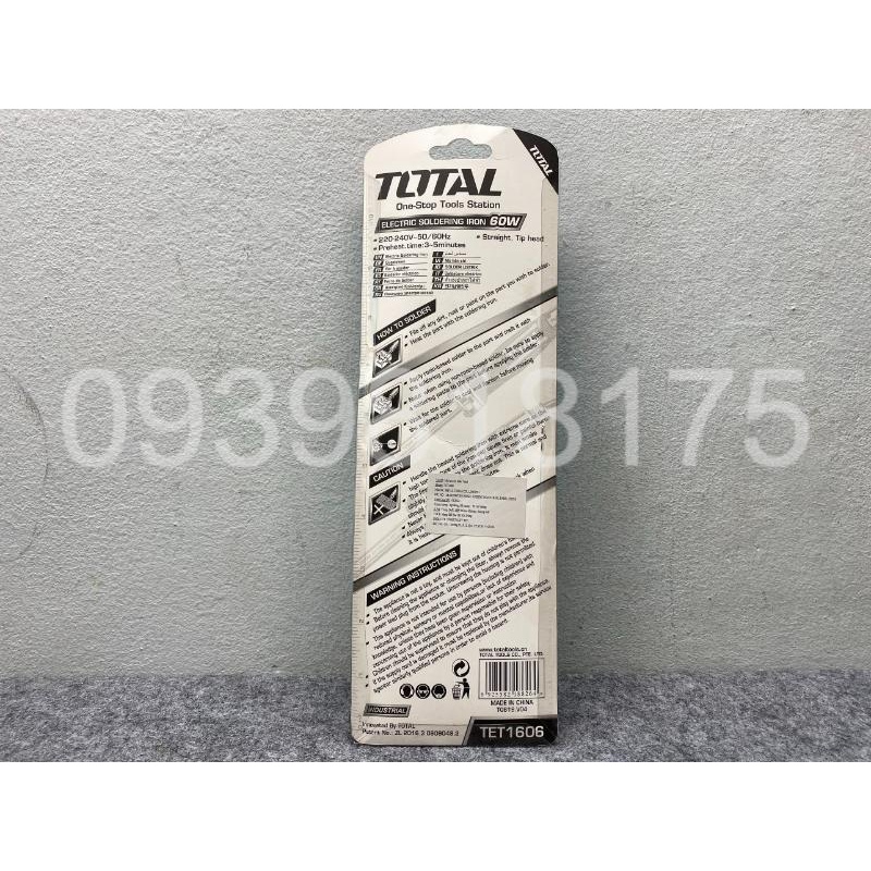 Mỏ hàn chì 60W TOTAL TET1606