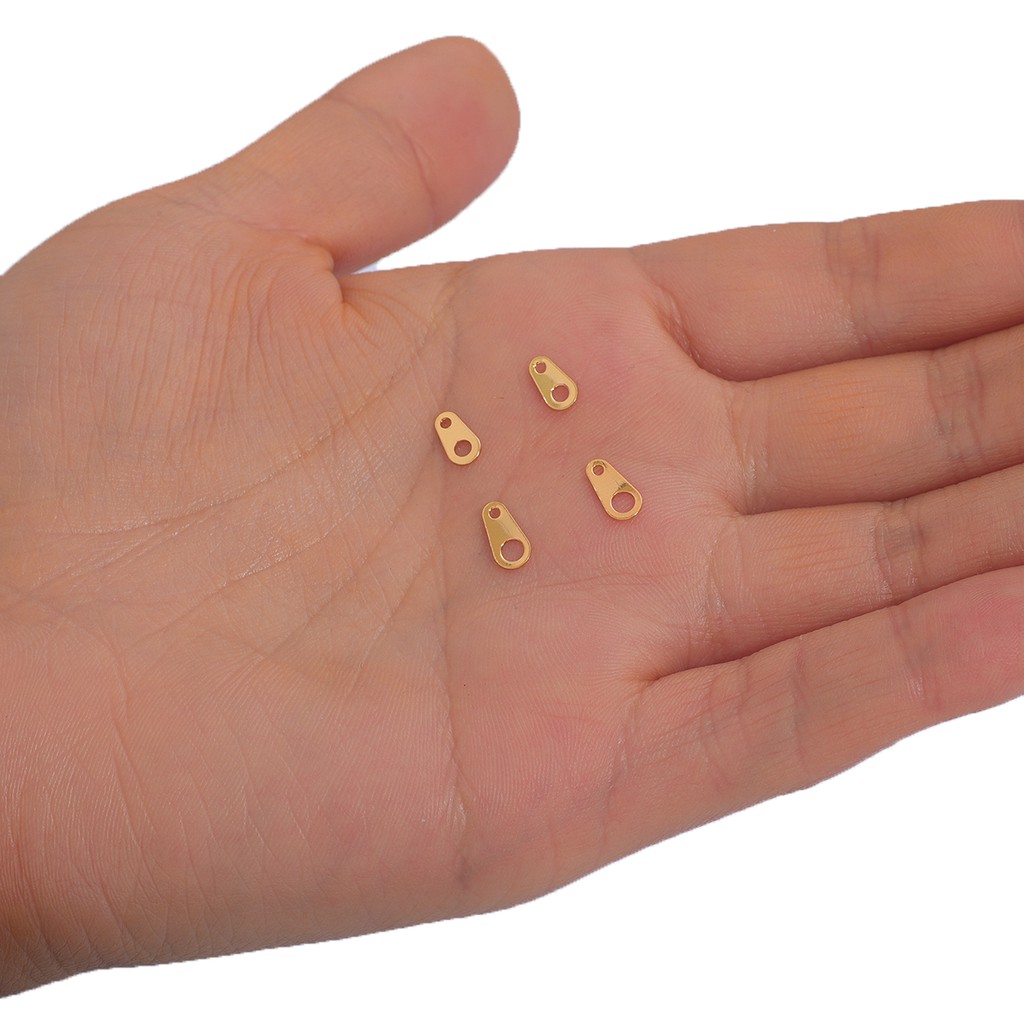 Set 10 đầu nối BEADIA bằng đồng mạ vàng 18K dùng làm trang sức thủ công