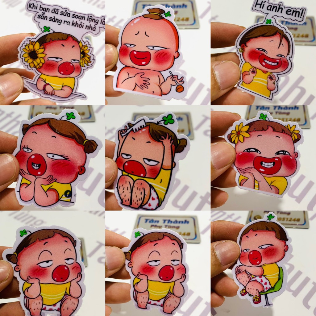 Tem Stiker Quỳnh AK dán xe máy, laptop, nón bảo hiểm(giá 1 tem)