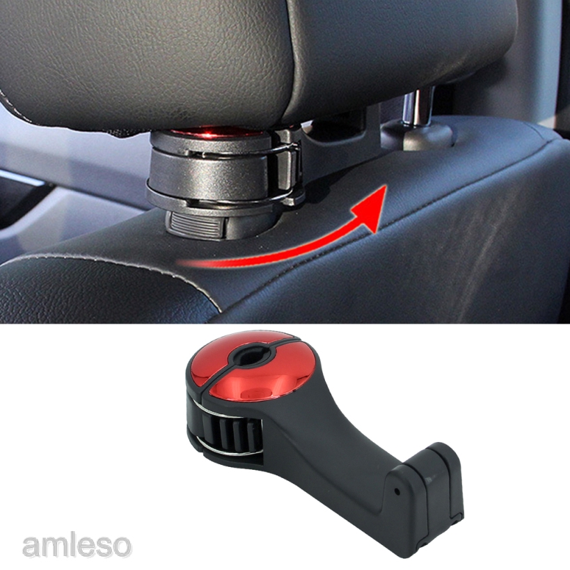 [AMLESO] Car Seat Back Hook with Phone Holder Headrest Seat Hanger for Bag Handbag