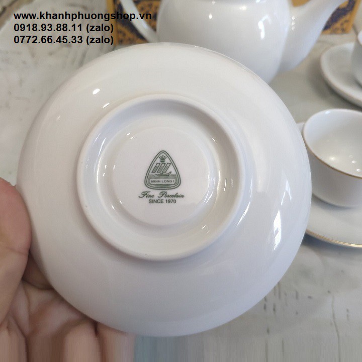 Bộ bình tách uống trà sứ minh long - bộ bình tách uống trà