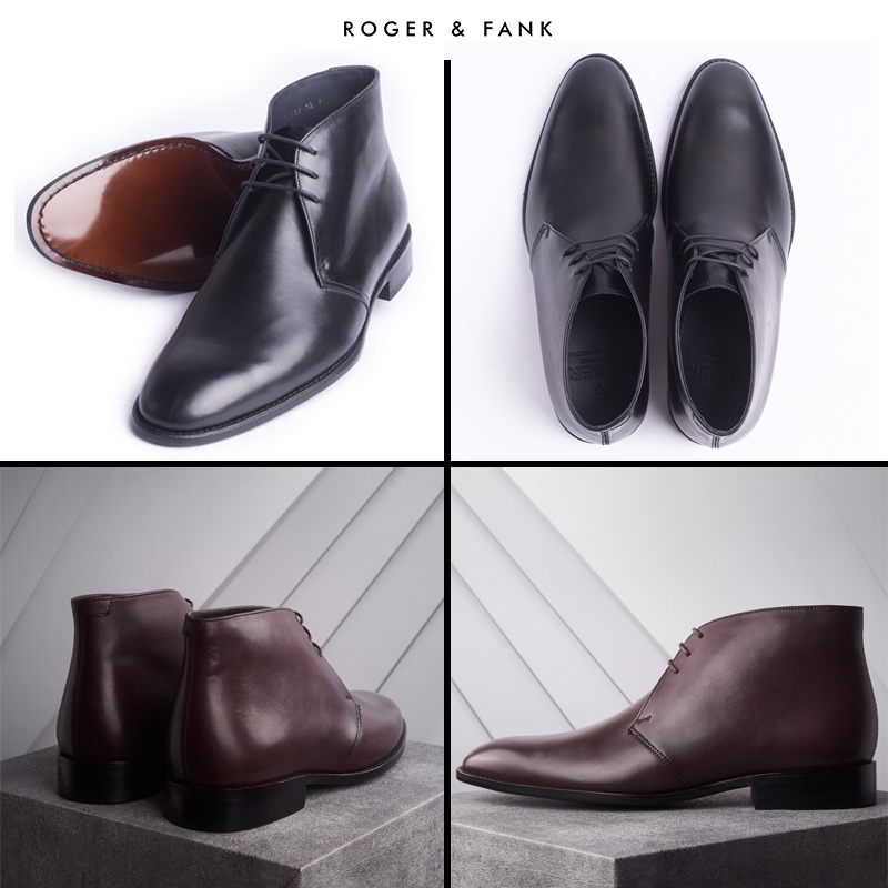 Giày da cao cấp chukka boots ROGER &amp; FANK