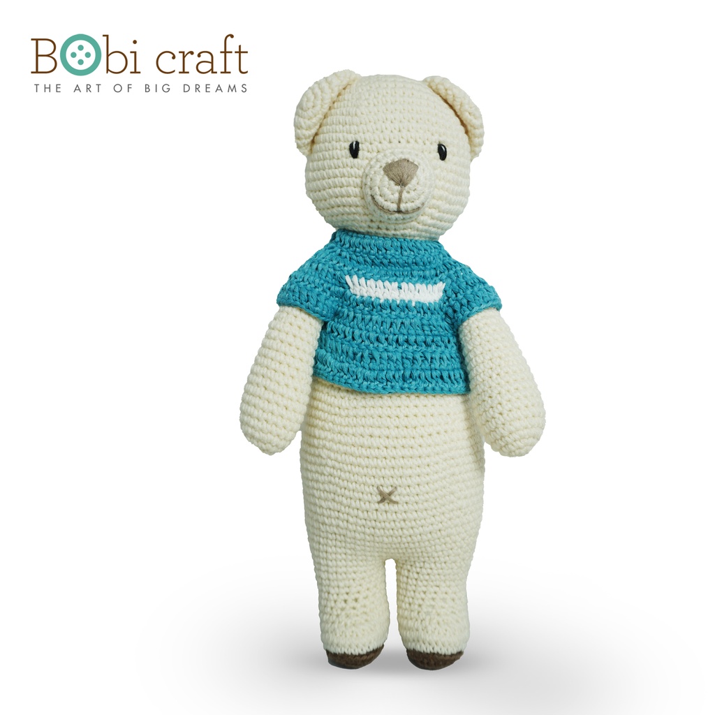 Thú bông len Bobicraft - Gấu Bobbie mũm mĩm - Đồ chơi an toàn Quà tặng bé