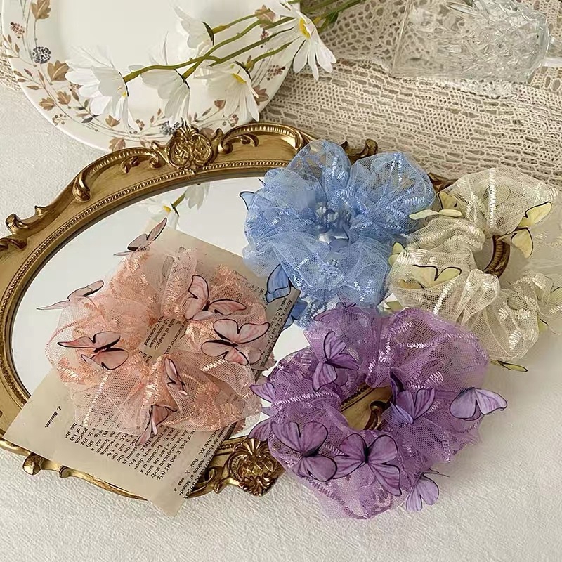 Vòng buộc tóc đính bươm bướm thời trang