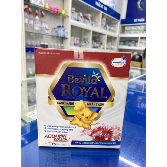 [Chính hãng]  Canxi Nano MK7 Bevita Royal - Hộp 20 - Giúp bé phát triển chiều cao tăng