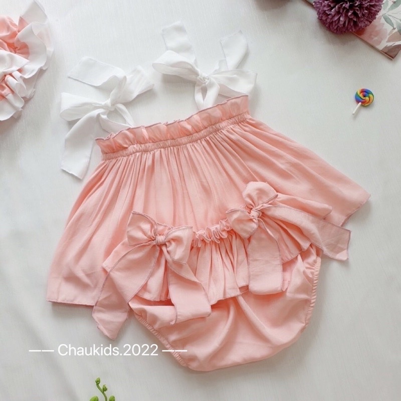 HỒNG 3CT Set đũi lạnh tặng mũ cho bé mã 43060