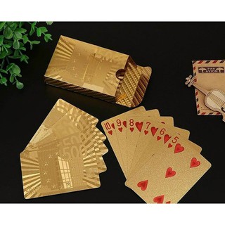 Bộ bài tây mạ vàng 24k