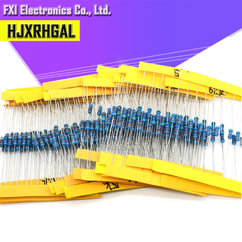 Set 24 Điện Trở Màng Kim Loại 1 / 4W 0.25W 1% 4.7k-68k 24 Giá Trị