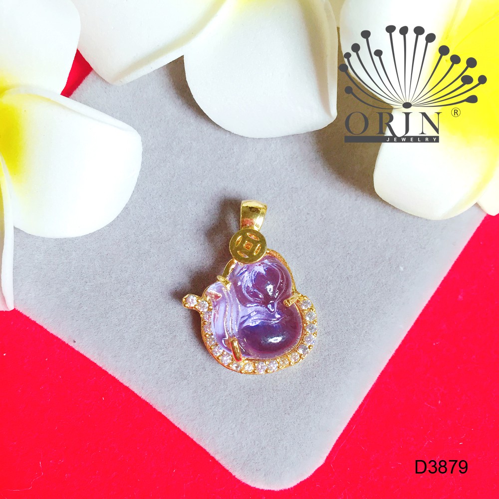 Mặt dây chuyền hồ ly may mắn tài lộc đá tím cao cấp Orin D3879 thời thượng