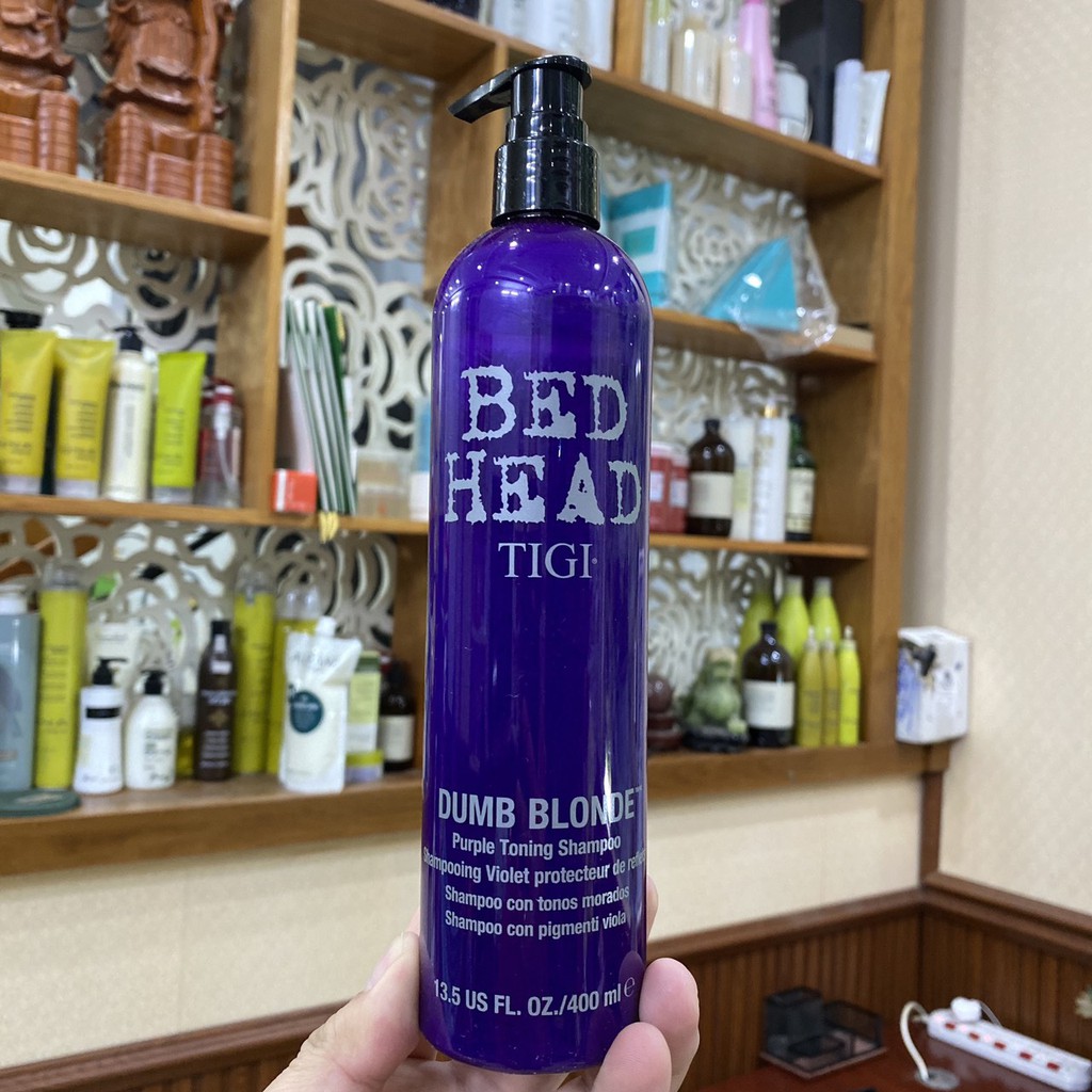 🌾Best Seller🎋 Dầu gội tím khử vàng cho tóc bạch kim Tigi Bed Head Dumb Blonde Purple Toning Shampoo 400ml