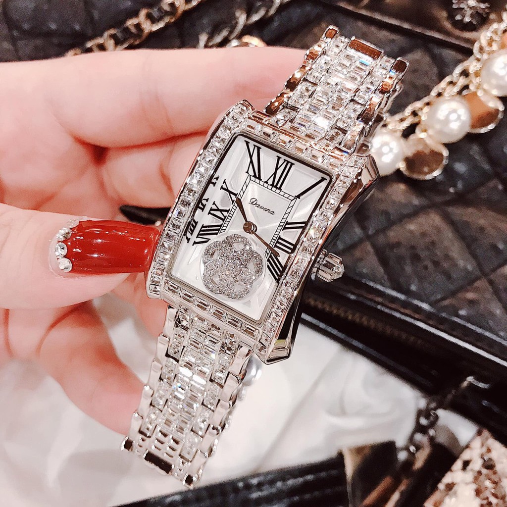 Đồng hồ nữ Davena mặt chữ nhật