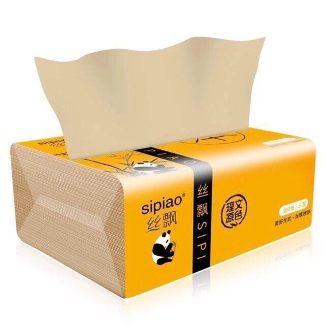 Giấy ăn gấu trúc siêu dai sipiao (1 gói 300 tờ)