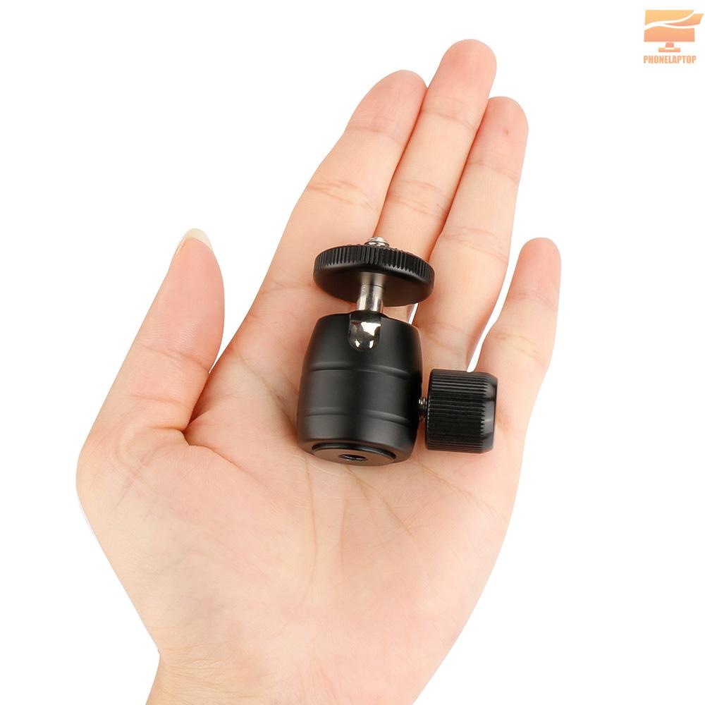 Mini Metal Ball Head 1/4 Screw Mount 360°Rotatable Ballhead Tripod Accessory for Camera