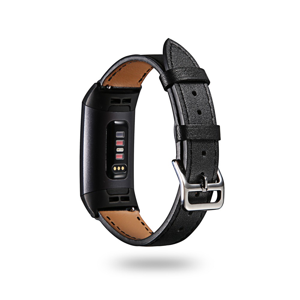 Dây đeo bằng da mềm thoáng khí cho đồng hồ thông minh Fitbit Charge 4 / Charge 3 / Charge 2