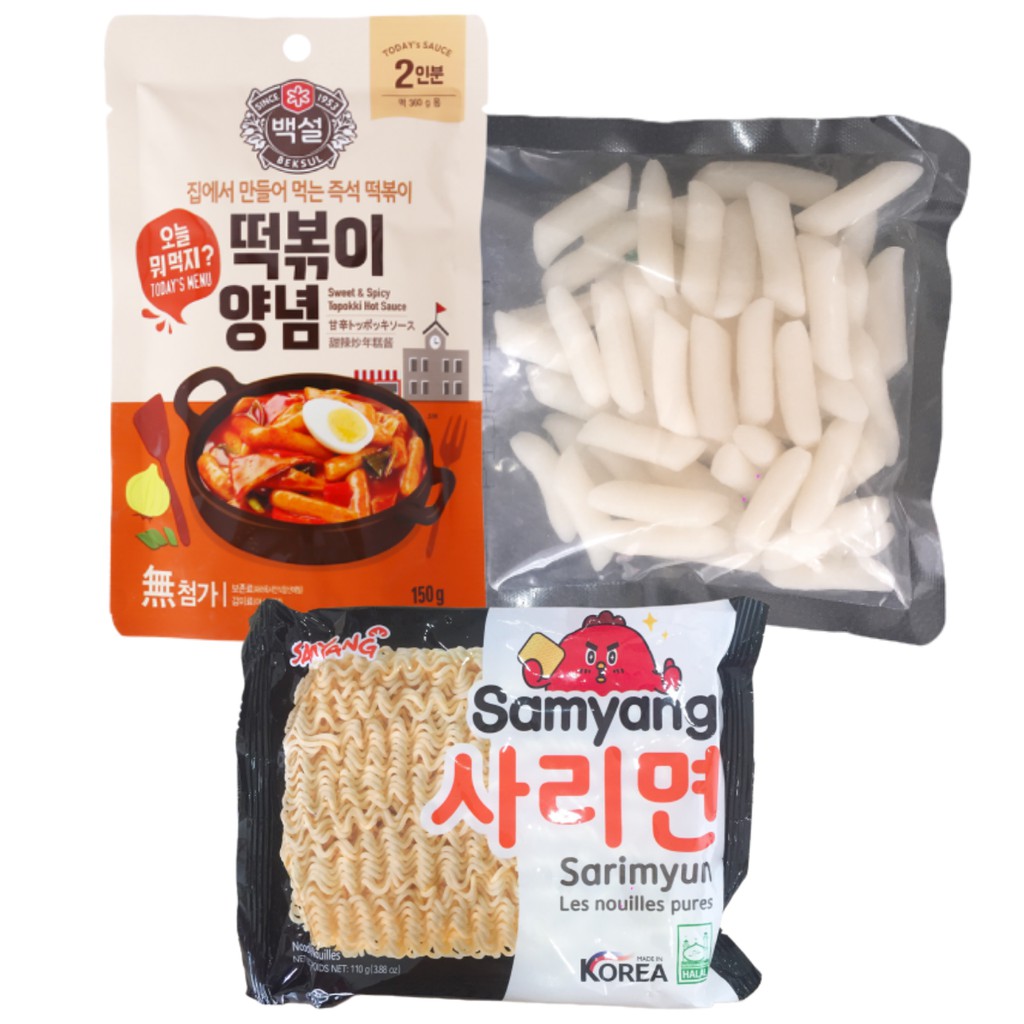 Combo nấu bánh gạo tokbokki ramen 2 người ăn