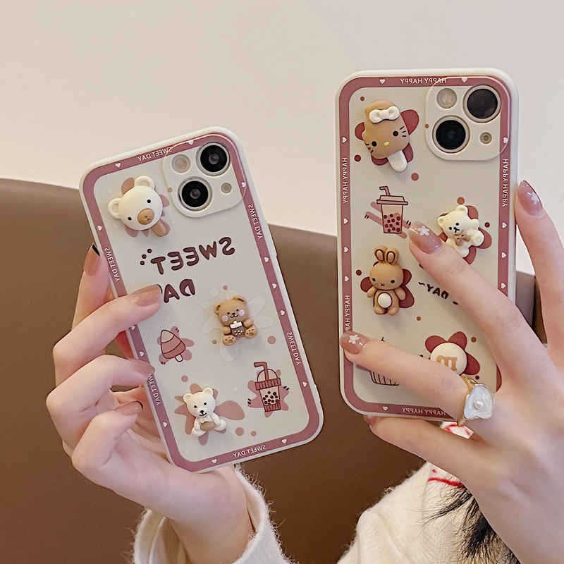 Ốp Điện Thoại Tpu Gấu 3D Cho OPPO A16K A16 15S A54 A57 A55 76 96 A74 A95 A15 Reno7 Reno6Z A12 A5S A3S A91 A72 A92 F11 Reno5 Reno4 Reno2F F11Pro A92020