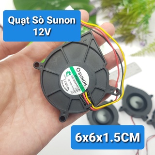 Quạt sò 6x6x1.5Cm🍀Quạt Tản Nhiệt 12V Sunon GB1206PHV3-AY Quạt Encoder