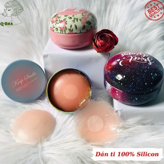 Miếng dán ngực silicon dùng che vùng nhũ hoa miếng dán ngực hàng loại 1 không lộ viền dính siêu chắc bản 7cm
