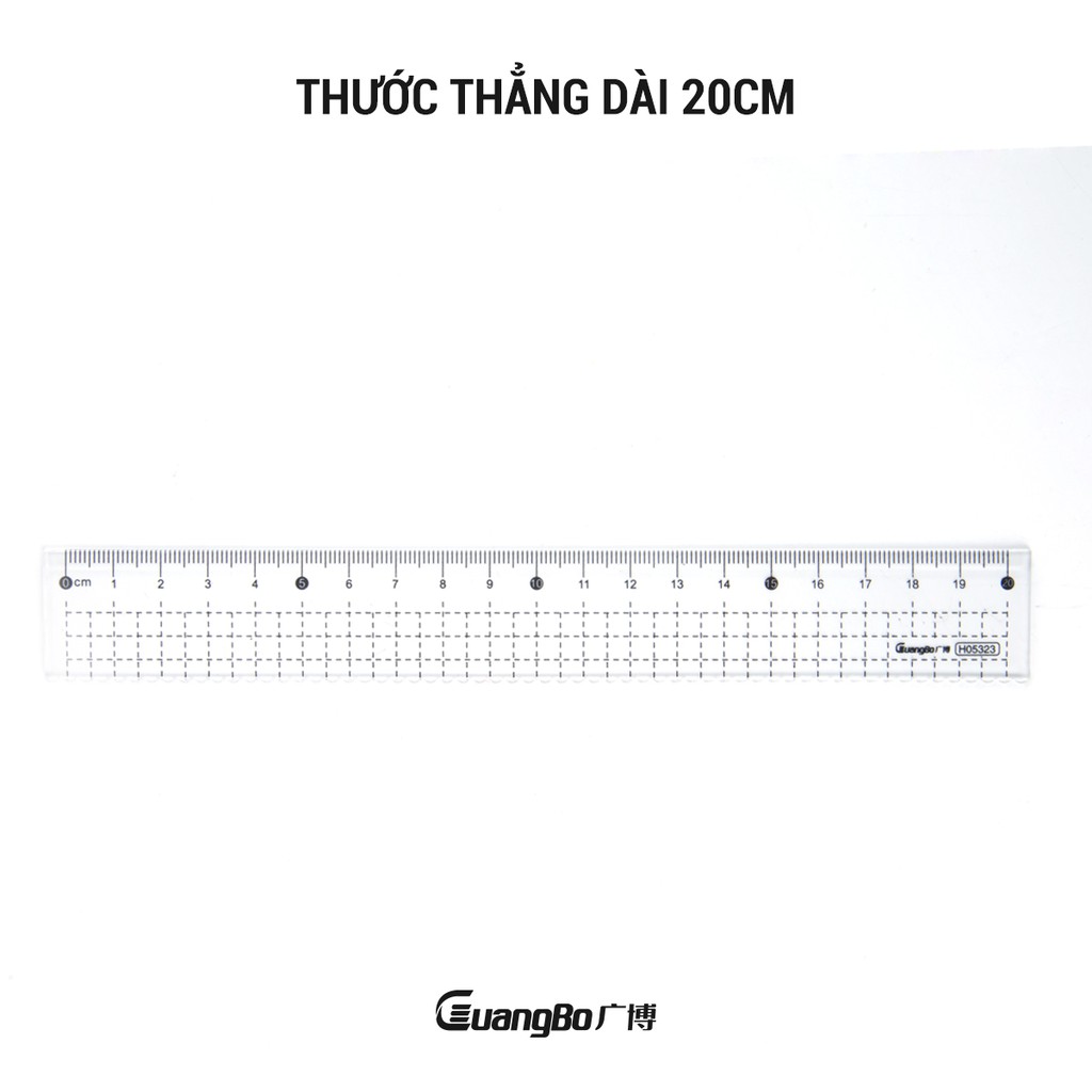 [Mã LIFEB04ALL giảm 10% tối đa 15K đơn 0Đ] Bộ thước kẻ 4 chi tiết 20cm GuangBo H05323