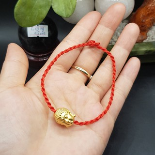 Vòng tay chỉ đỏ Charm Đầu phật Thỏi bạc bạc 925 cầu Tài lộc, May Mắn, Bình an