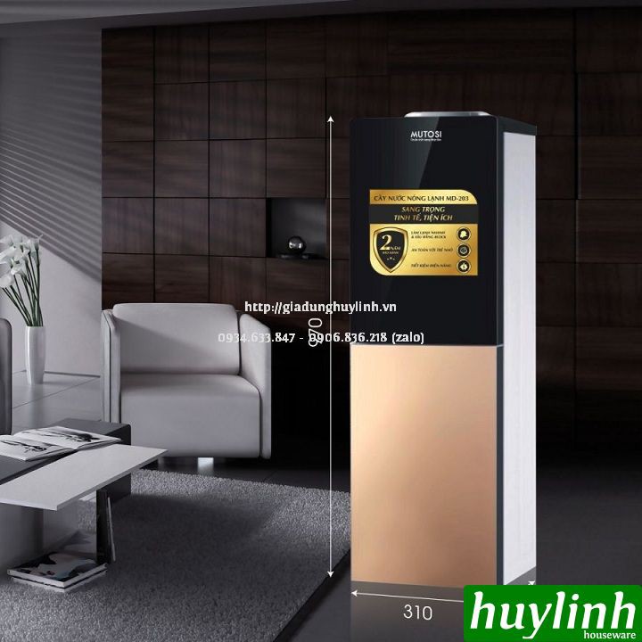 [Mã ELHAMS5 giảm 6% đơn 300K] Cây nước nóng lạnh Mutosi MD-203 - Làm lạnh bằng Block