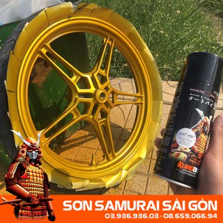 Sơn SAMURAI Y016* MÀU VÀNG CANDY chính hãng/SƠN PHUN XE MÁY KUROBUSHI - SAMURAI SÀI GÒN