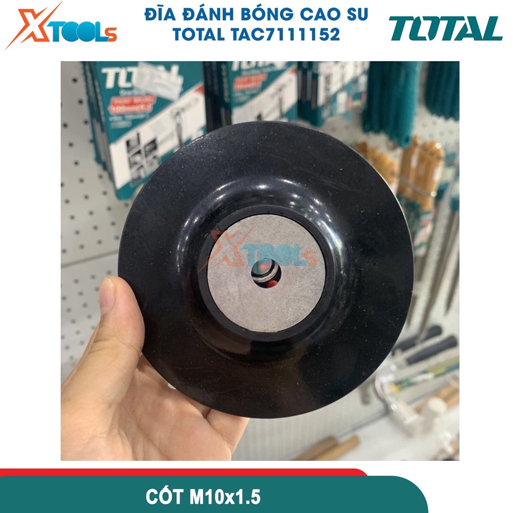 Đĩa đánh bóng cao su TOTAL 100-180mm, chất liệu cao su/nhựa pp, cốt M10/M14 [CHÍNH HÃNG][XTOOLS]