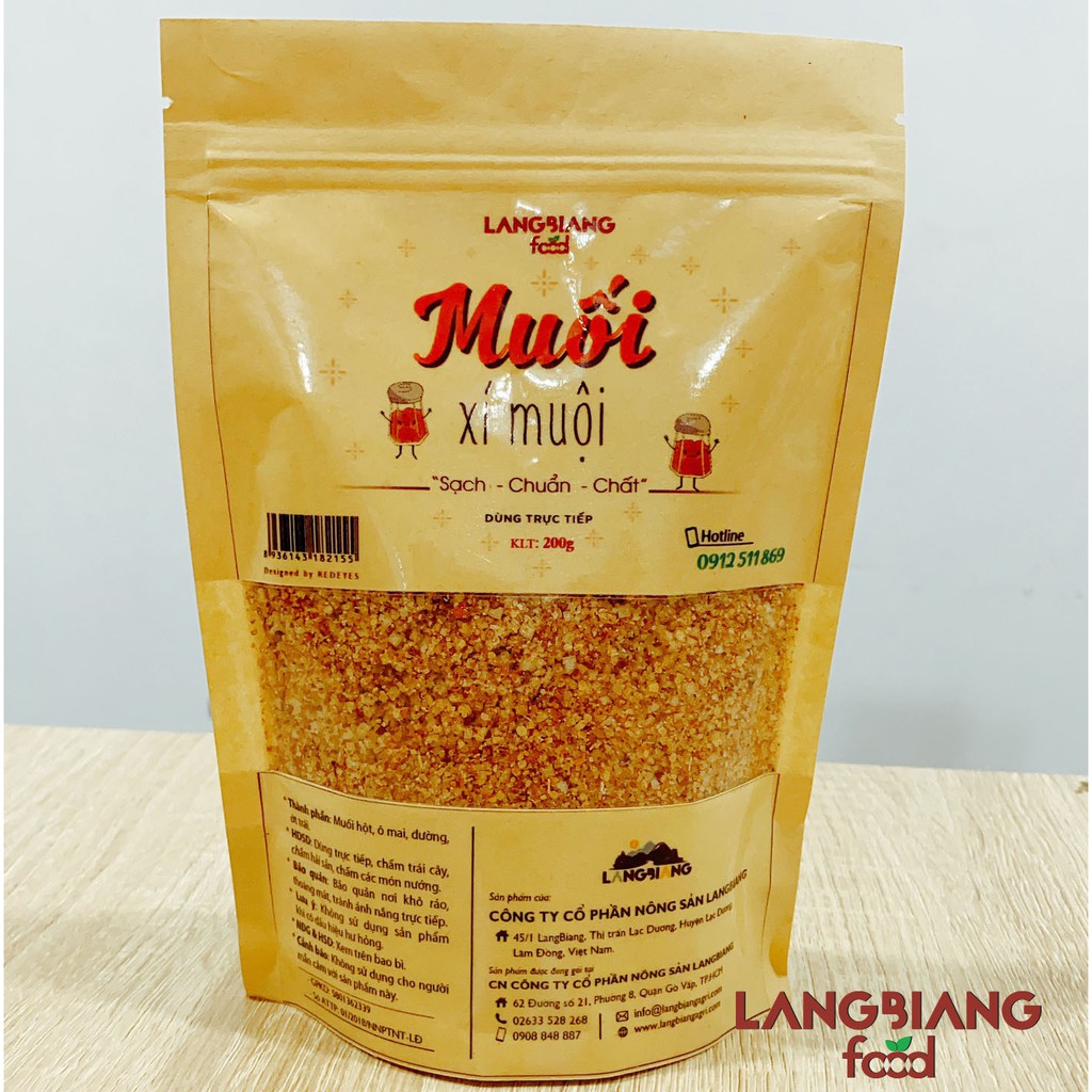 Muối xí muội Thảo dược Langbiang Food 250g (túi Zip)