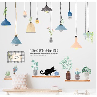 HÌNH DECAL DÁN TƯỜNG DÀN ĐÈN TRANG TRÍ SẮC MÀU