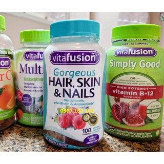 Vitafusion Hair Skin Nails Gummies 100 viên, Mỹ HSD 11/2021