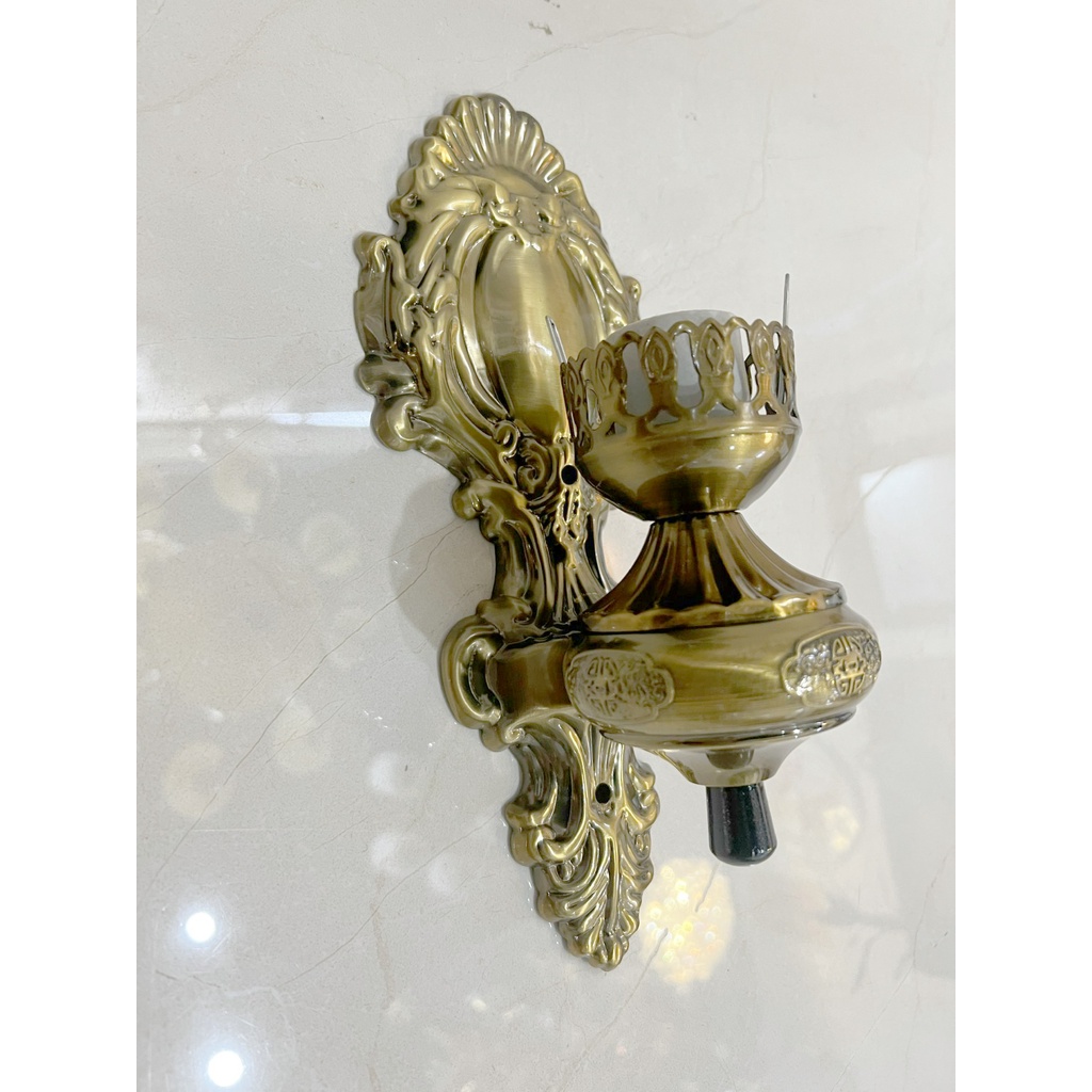 Đèn Tường Trang Trí Hình Đèn Dầu Trang trí nội thất, phòng thờ MÃ 6605 cổ điển sang trọng