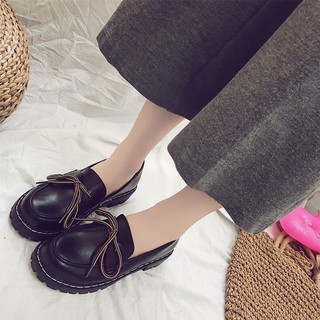 E3[SẴN BÓNG 38] Giày lười ulzzang dây nâu (nên lùi 1 size)