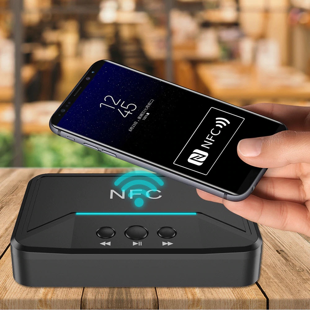 Thiết bị nhận Bluetooth, NFC cho loa và Amply BT200 /NFC -M6 - Hộp Bluetooth âm thanh không dây BT200 NFC V5.0