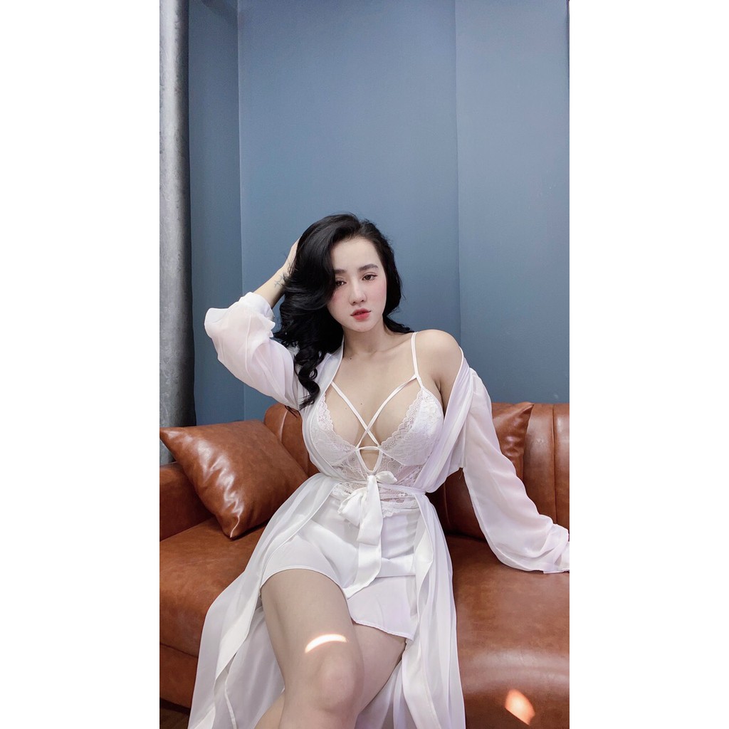 Đầm Ngủ Nữ 2 dây Sexy lụa satin - latin Siêu Mát 6 màu ĐN105