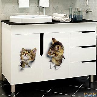 Miếng Dán Tường 3d Hình Chó Mèo