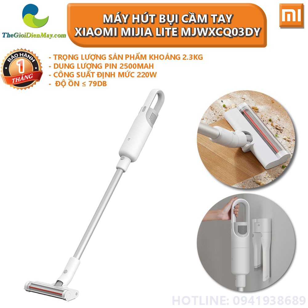 Máy hút bụi cầm tay không dây Xiaomi Mijia Lite MJWXCQ03DY - Bảo Hành 1 Tháng - Shop Thế Giới Điện Máy