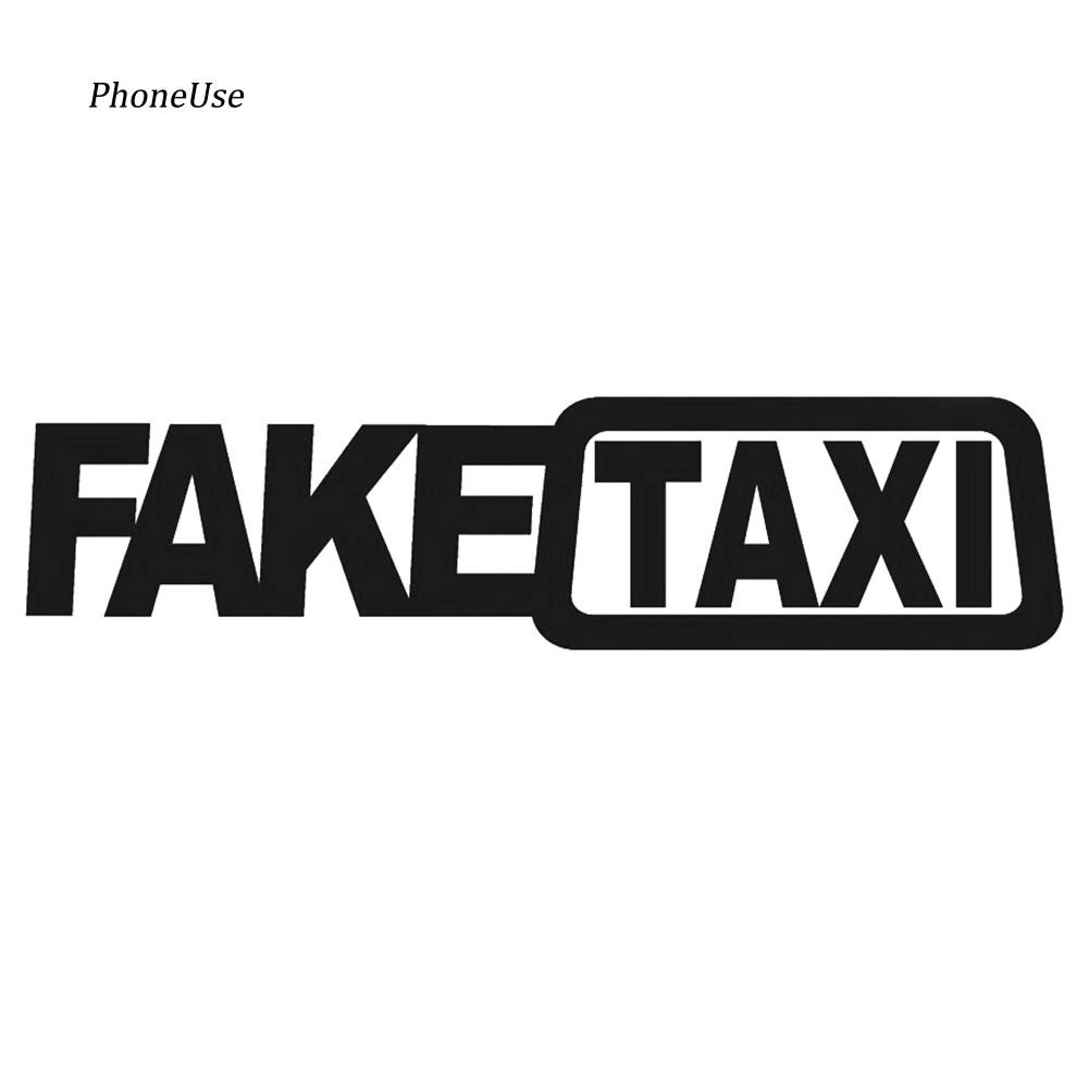 Miếng Dán Trang Trí Xe Hơi In Chữ FAKE TAXI Độc Đáo