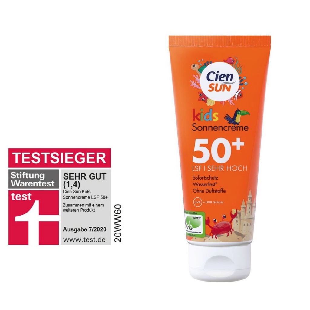 Kem chống nắng trẻ em Cien Sun for Kids 50+ 100ml HÀNG ĐỨC