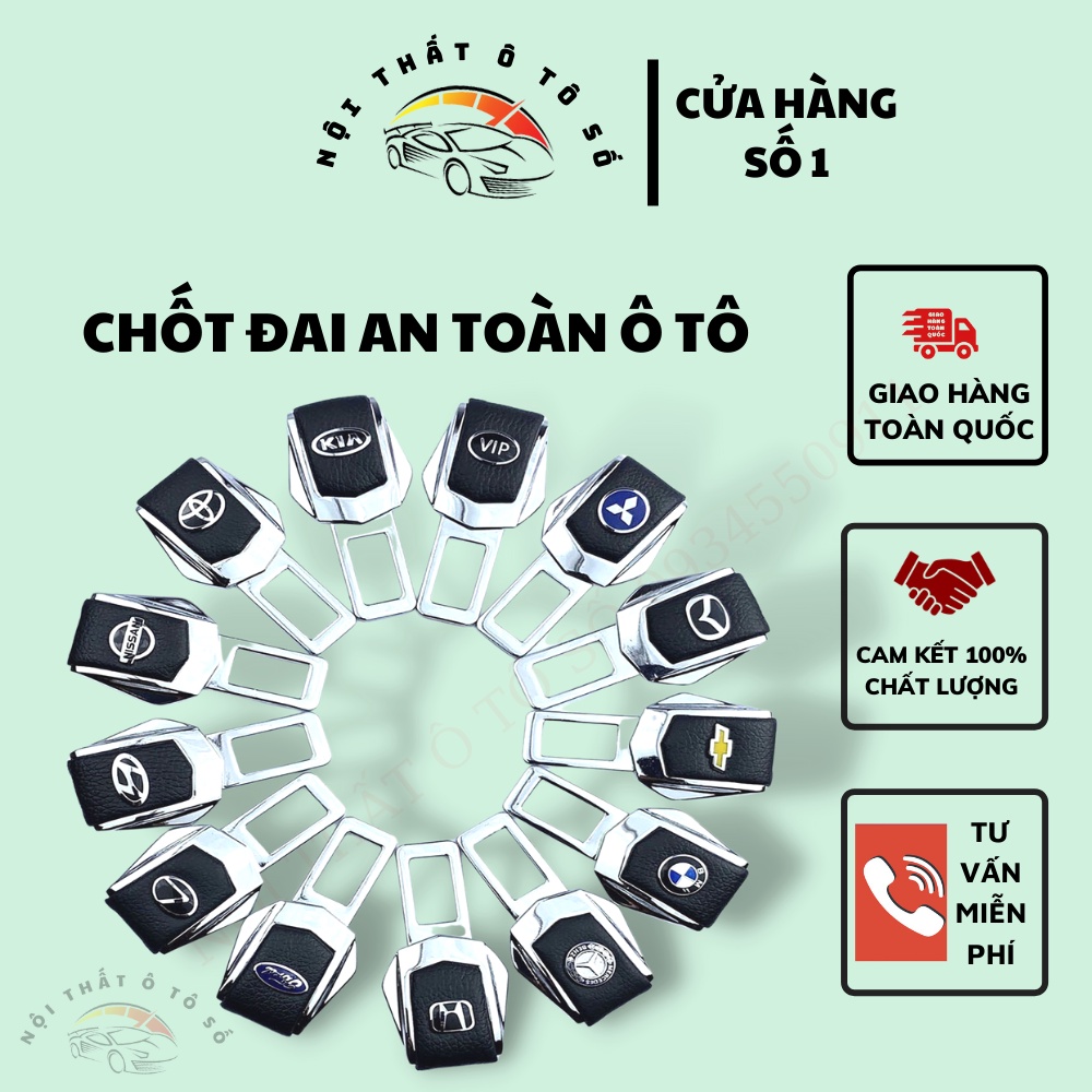 Chốt an toàn ô tô cao cấp BỌC DA LOẠI XỊN ( GIÁ 1 CHIẾC)